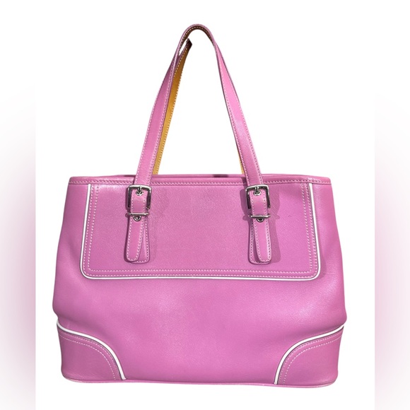 Coach Handbags - Coach Vintage Pink Hampton Satchel Tote with COA